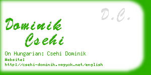 dominik csehi business card